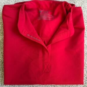 Figs winning red Rafaela scrub top